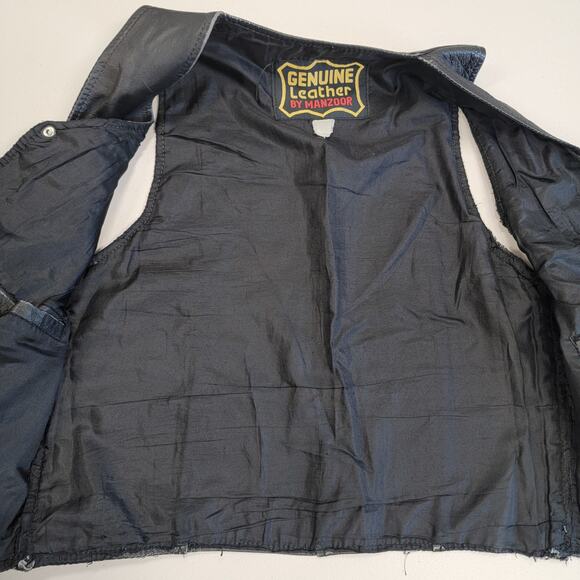 Authentic Vintage Black Leather Vest - Picture 13 of 13